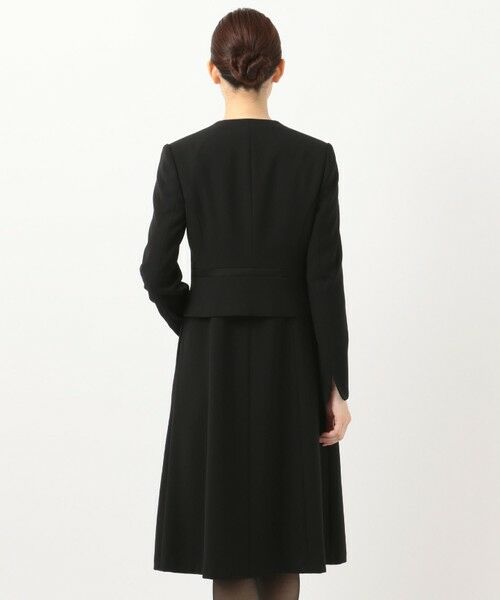 BLACK FORMAL / ブラックフォーマル セットアップ | 【洗える】ウォッシャブルストレッチバックサテン ジャケット＋ワンピース | 詳細2
