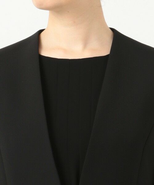 BLACK FORMAL / ブラックフォーマル セットアップ | 【洗える】ウォッシャブルストレッチバックサテン ジャケット＋ワンピース | 詳細3
