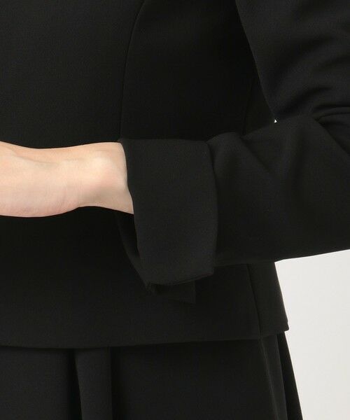 BLACK FORMAL / ブラックフォーマル セットアップ | 【洗える】ウォッシャブルストレッチバックサテン ジャケット＋ワンピース | 詳細5