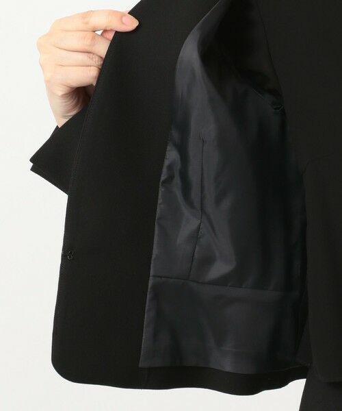 BLACK FORMAL / ブラックフォーマル セットアップ | 【洗える】ウォッシャブルストレッチバックサテン ジャケット＋ワンピース | 詳細6