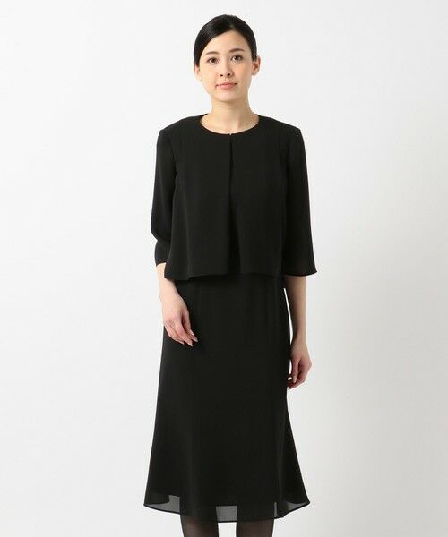 BLACK FORMAL / ブラックフォーマル ドレス | 【洗える】セオアルファバラシャ ウォッシャブル ワンピース | 詳細1