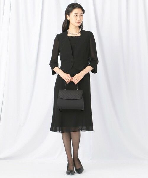 BLACK FORMAL / ブラックフォーマル ドレス | 【洗える/着心地楽々】セオプラスエス ウォッシャブル ワンピース | 詳細2