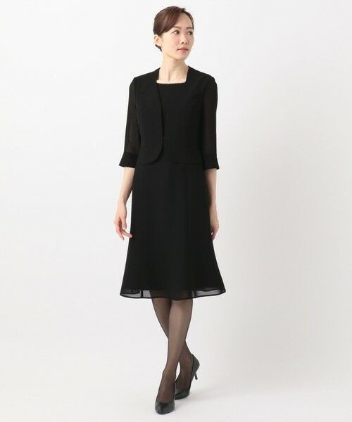 BLACK FORMAL / ブラックフォーマル ドレス | 【洗える/着心地楽々】セオプラスエス ウォッシャブル ワンピース | 詳細6