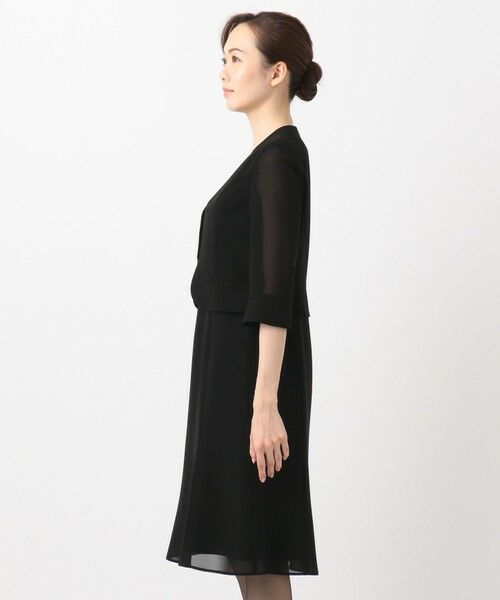 BLACK FORMAL / ブラックフォーマル ドレス | 【洗える/着心地楽々】セオプラスエス ウォッシャブル ワンピース | 詳細8