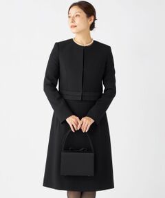BLACK FORMAL / ブラックフォーマル その他トップス | 【ストレッチ/オールシーズン対応】ペプラムミニグログラン ジャケット＋ワンピース