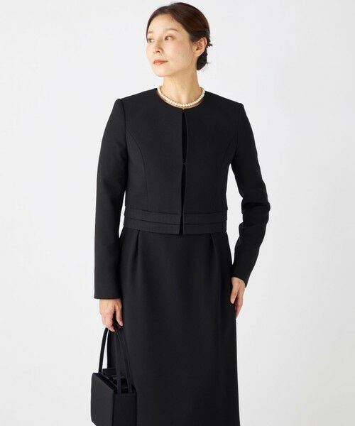 BLACK FORMAL / ブラックフォーマル その他トップス | 【ストレッチ/オールシーズン対応】ペプラムミニグログラン ジャケット＋ワンピース | 詳細3