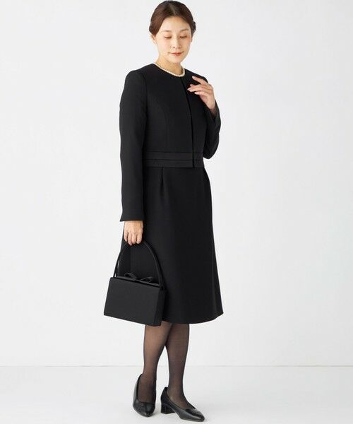 BLACK FORMAL / ブラックフォーマル その他トップス | 【ストレッチ/オールシーズン対応】ペプラムミニグログラン ジャケット＋ワンピース | 詳細6