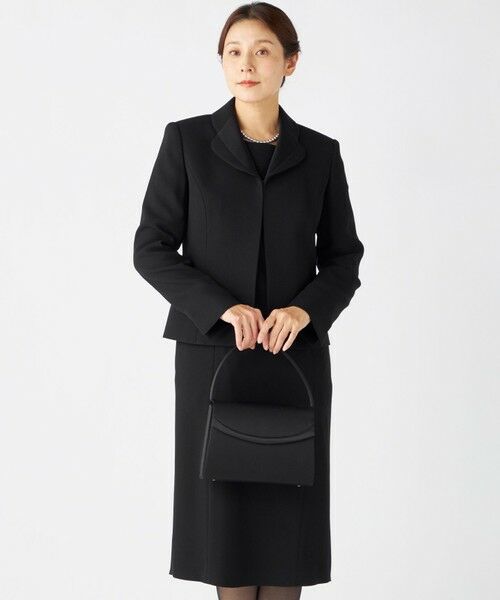BLACK FORMAL / ブラックフォーマル セットアップ | 【高級トリアセテート素材】レベッカBSジョーゼット ジャケット+ワンピース | 詳細1
