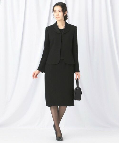 BLACK FORMAL / ブラックフォーマル セットアップ | 【高級トリアセテート素材】レベッカBSジョーゼット ジャケット+ワンピース | 詳細12