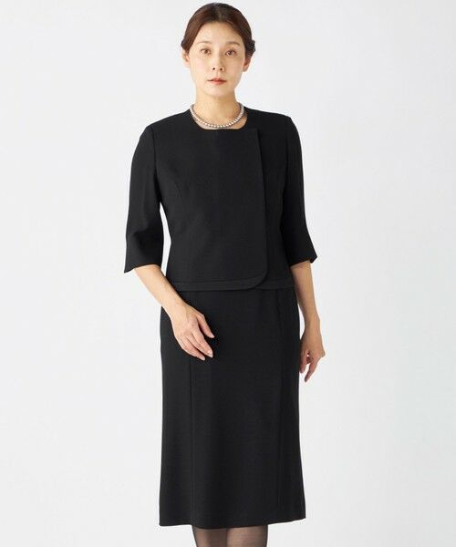 BLACK FORMAL / ブラックフォーマル セットアップ | 【高級トリアセテート素材】レベッカBSジョーゼット ジャケット+ワンピース | 詳細14