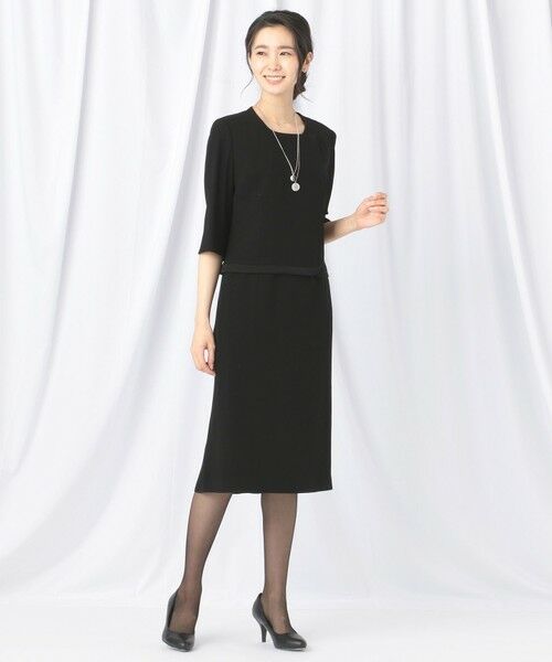 BLACK FORMAL / ブラックフォーマル セットアップ | 【高級トリアセテート素材】レベッカBSジョーゼット ジャケット+ワンピース | 詳細17