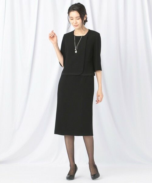 BLACK FORMAL / ブラックフォーマル セットアップ | 【高級トリアセテート素材】レベッカBSジョーゼット ジャケット+ワンピース | 詳細18