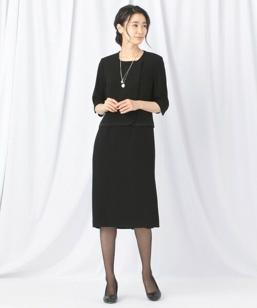 BLACK FORMAL / ブラックフォーマル セットアップ | 【高級トリアセテート素材】レベッカBSジョーゼット ジャケット+ワンピース | 詳細19