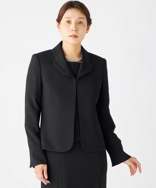 BLACK FORMAL / ブラックフォーマル セットアップ | 【高級トリアセテート素材】レベッカBSジョーゼット ジャケット+ワンピース | 詳細2
