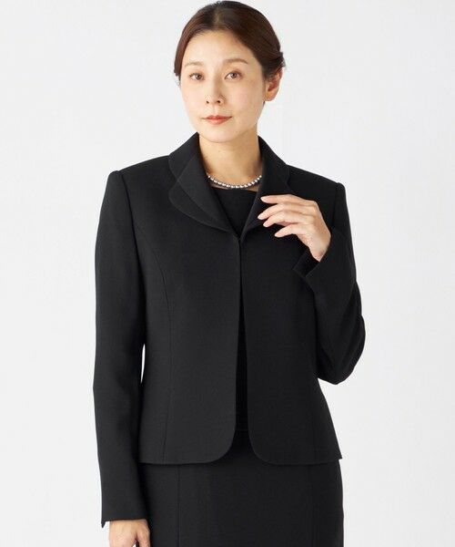 BLACK FORMAL / ブラックフォーマル セットアップ | 【高級トリアセテート素材】レベッカBSジョーゼット ジャケット+ワンピース | 詳細3