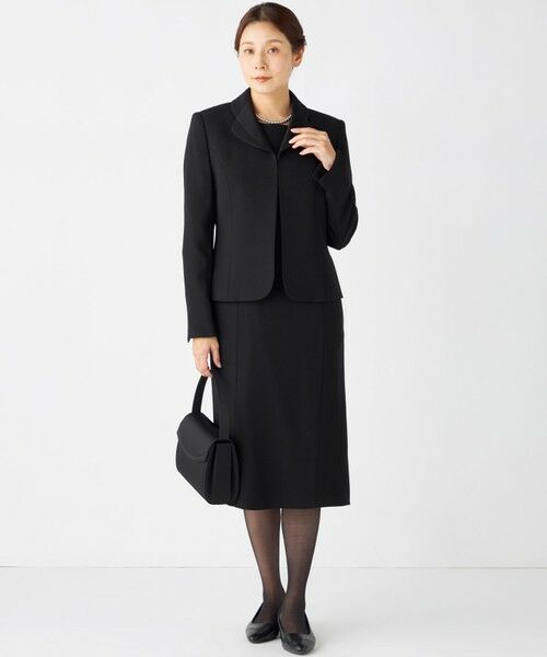 BLACK FORMAL / ブラックフォーマル セットアップ | 【高級トリアセテート素材】レベッカBSジョーゼット ジャケット+ワンピース | 詳細4