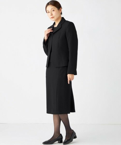 BLACK FORMAL / ブラックフォーマル セットアップ | 【高級トリアセテート素材】レベッカBSジョーゼット ジャケット+ワンピース | 詳細7