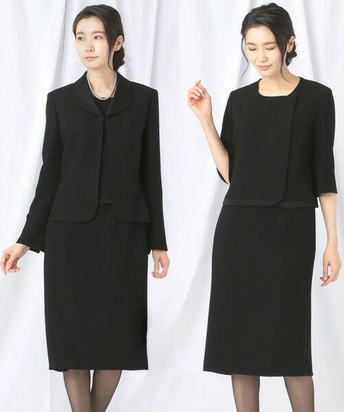 BLACK FORMAL / ブラックフォーマル セットアップ | 【高級トリアセテート素材】レベッカBSジョーゼット ジャケット+ワンピース | 詳細8