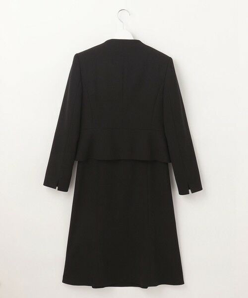 BLACK FORMAL / ブラックフォーマル セットアップ | ドビーボーダーリボン ジャケット+ワンピース | 詳細1