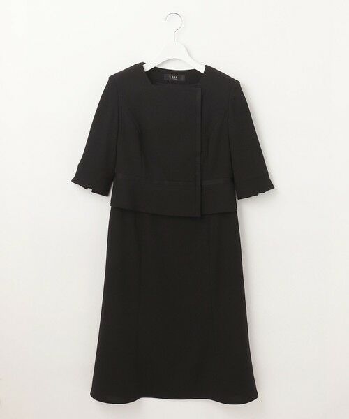 BLACK FORMAL / ブラックフォーマル セットアップ | ドビーボーダーリボン ジャケット+ワンピース | 詳細11