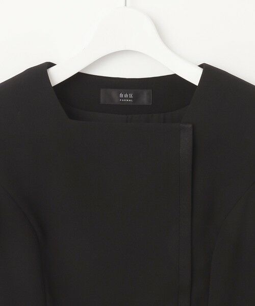 BLACK FORMAL / ブラックフォーマル セットアップ | ドビーボーダーリボン ジャケット+ワンピース | 詳細13
