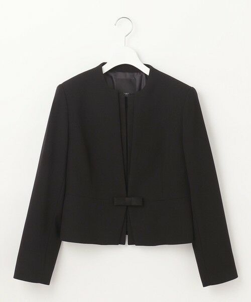 BLACK FORMAL / ブラックフォーマル セットアップ | ドビーボーダーリボン ジャケット+ワンピース | 詳細2