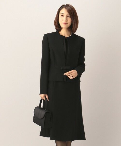 BLACK FORMAL / ブラックフォーマル セットアップ | ドビーボーダーリボン ジャケット+ワンピース | 詳細24