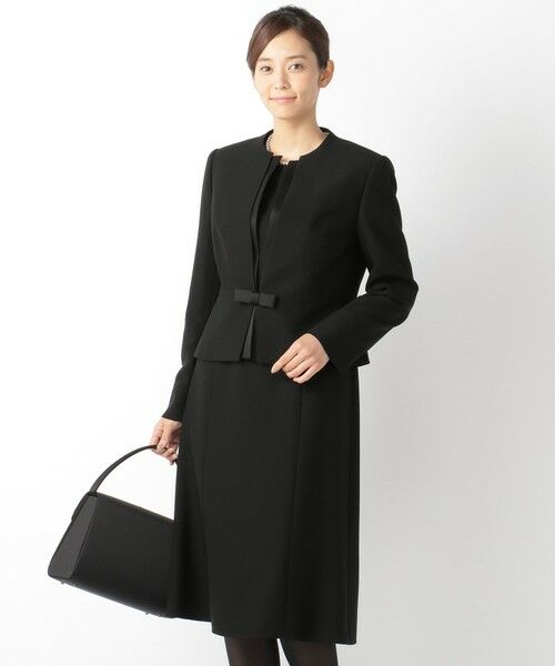 BLACK FORMAL / ブラックフォーマル セットアップ | ドビーボーダーリボン ジャケット+ワンピース | 詳細25