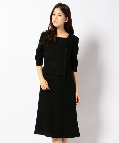 BLACK FORMAL / ブラックフォーマル セットアップ | ドビーボーダーリボン ジャケット+ワンピース | 詳細26