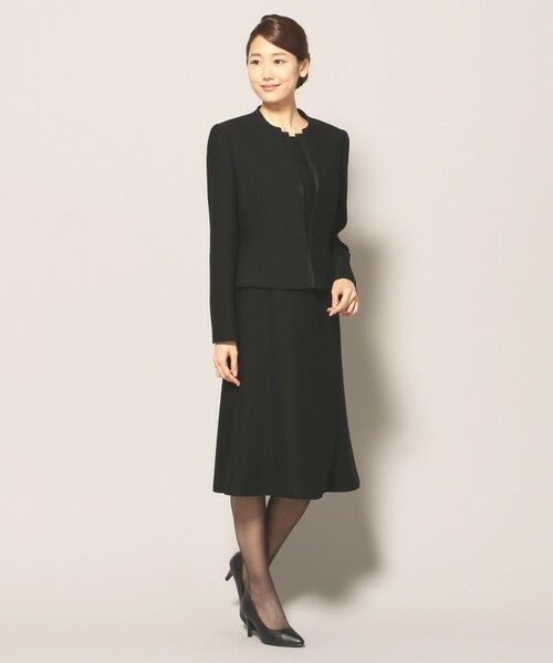 BLACK FORMAL / ブラックフォーマル セットアップ | ドビーボーダーリボン ジャケット+ワンピース | 詳細29
