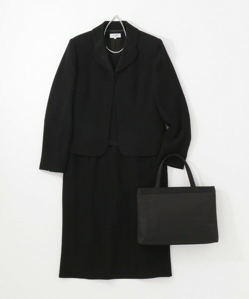 BLACK FORMAL / ブラックフォーマル その他トップス | 【高級トリアセテート素材】レベッカBSジョーゼット ジャケット+ワンピース | 詳細15