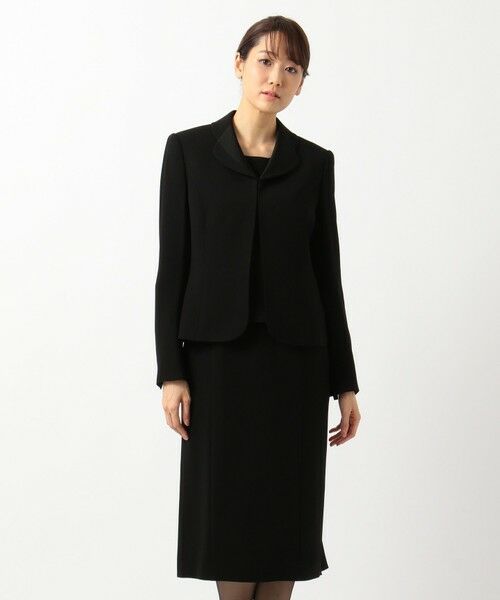 BLACK FORMAL / ブラックフォーマル その他トップス | 【高級トリアセテート素材】レベッカBSジョーゼット ジャケット+ワンピース(ブラック系)