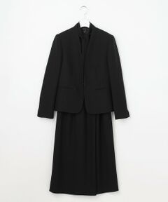 BLACK FORMAL / ブラックフォーマル その他トップス | ストレッチ梨地バックサテン　ジャケット＋ワンピース