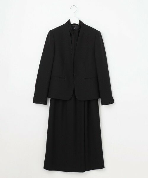 BLACK FORMAL / ブラックフォーマル その他トップス | ストレッチ梨地バックサテン ジャケット+ワンピース(ブラック系)