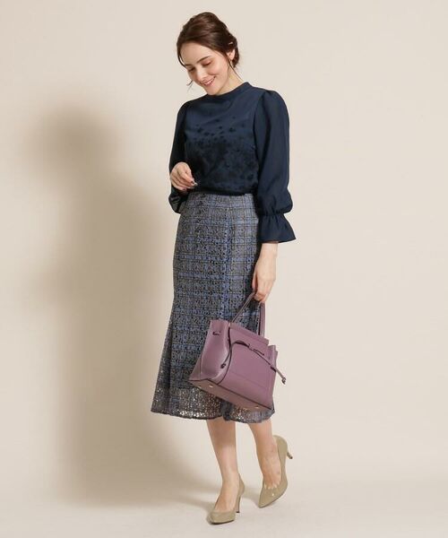 セール Web 一部店舗限定 Supreme La La シュープリーム ララ フラワーレースチェックスカート ミニ ひざ丈スカート Bon Mercerie ボン メルスリー ファッション通販 タカシマヤファッションスクエア