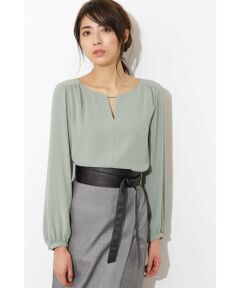 [ウォッシャブル]《B ability》Ｗストレッチブラウス