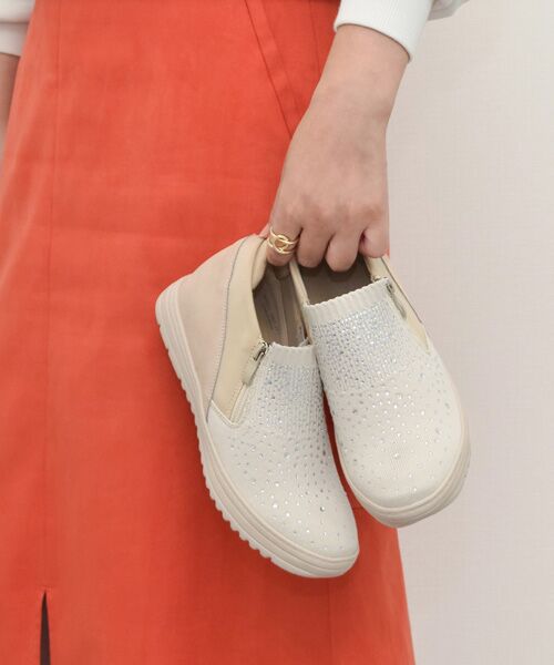 Bridget Birkin / ブリジットバーキン スニーカー | 【ROUND ABOUT】ラインストーンインヒールスニーカー | 詳細18