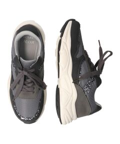 Bridget Birkin / ブリジットバーキン スニーカー | 【ROUND ABOUT】撥水グリッターコンビスニーカー