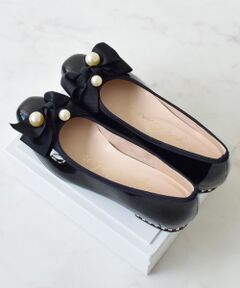 Bridget Birkin / ブリジットバーキン フラットシューズ | 【BRIDGET BIRKIN】ビッグパールリボンフラットシューズ