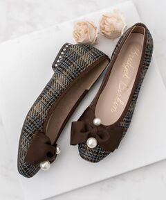 Bridget Birkin / ブリジットバーキン フラットシューズ | 【BRIDGET BIRKIN】ビッグパールリボンフラットシューズ