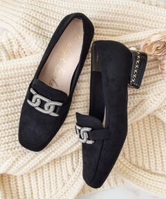 Bridget Birkin / ブリジットバーキン ビジネス・ドレスシューズ | 【BRIDGET BIRKIN】パールヒールビジューバックルローファー