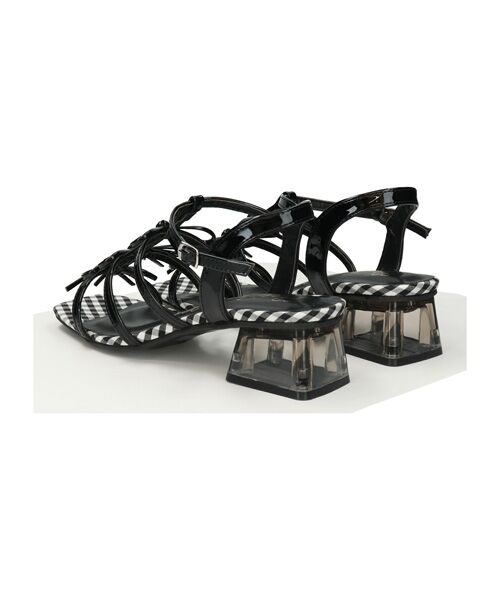 Bridget Birkin / ブリジットバーキン サンダル | 【BRIDGET BIRKIN】ギンガムチェックリボンサンダル | 詳細2