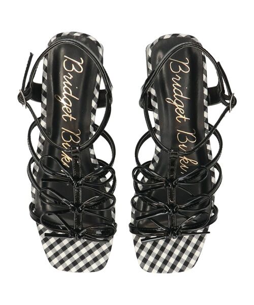 Bridget Birkin / ブリジットバーキン サンダル | 【BRIDGET BIRKIN】ギンガムチェックリボンサンダル | 詳細4