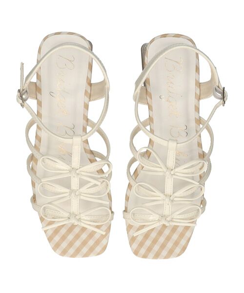 Bridget Birkin / ブリジットバーキン サンダル | 【BRIDGET BIRKIN】ギンガムチェックリボンサンダル | 詳細11