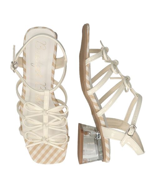 Bridget Birkin / ブリジットバーキン サンダル | 【BRIDGET BIRKIN】ギンガムチェックリボンサンダル | 詳細12