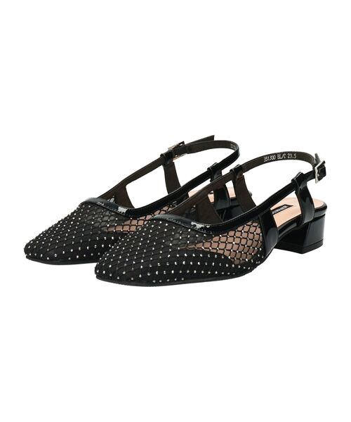 Bridget Birkin / ブリジットバーキン パンプス | 【PARADIS COULEUR】ラインストーンチュールバックバンド | 詳細1