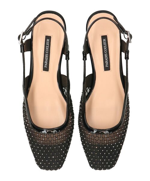 Bridget Birkin / ブリジットバーキン パンプス | 【PARADIS COULEUR】ラインストーンチュールバックバンド | 詳細5