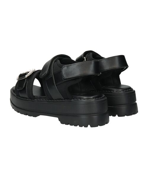 Bridget Birkin / ブリジットバーキン サンダル | 【PARADIS COULEUR】ビジューバックルベルクロスポーツサンダル | 詳細3