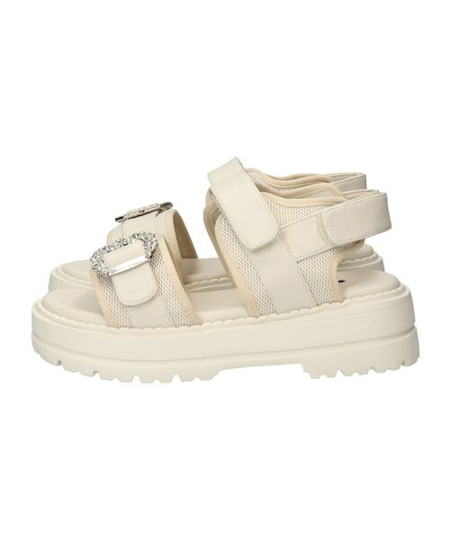 Bridget Birkin / ブリジットバーキン サンダル | 【PARADIS COULEUR】ビジューバックルベルクロスポーツサンダル | 詳細9