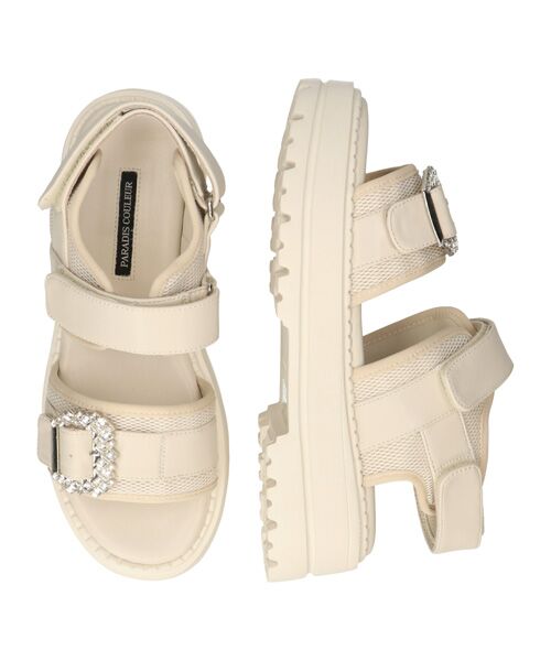 Bridget Birkin / ブリジットバーキン サンダル | 【PARADIS COULEUR】ビジューバックルベルクロスポーツサンダル | 詳細13